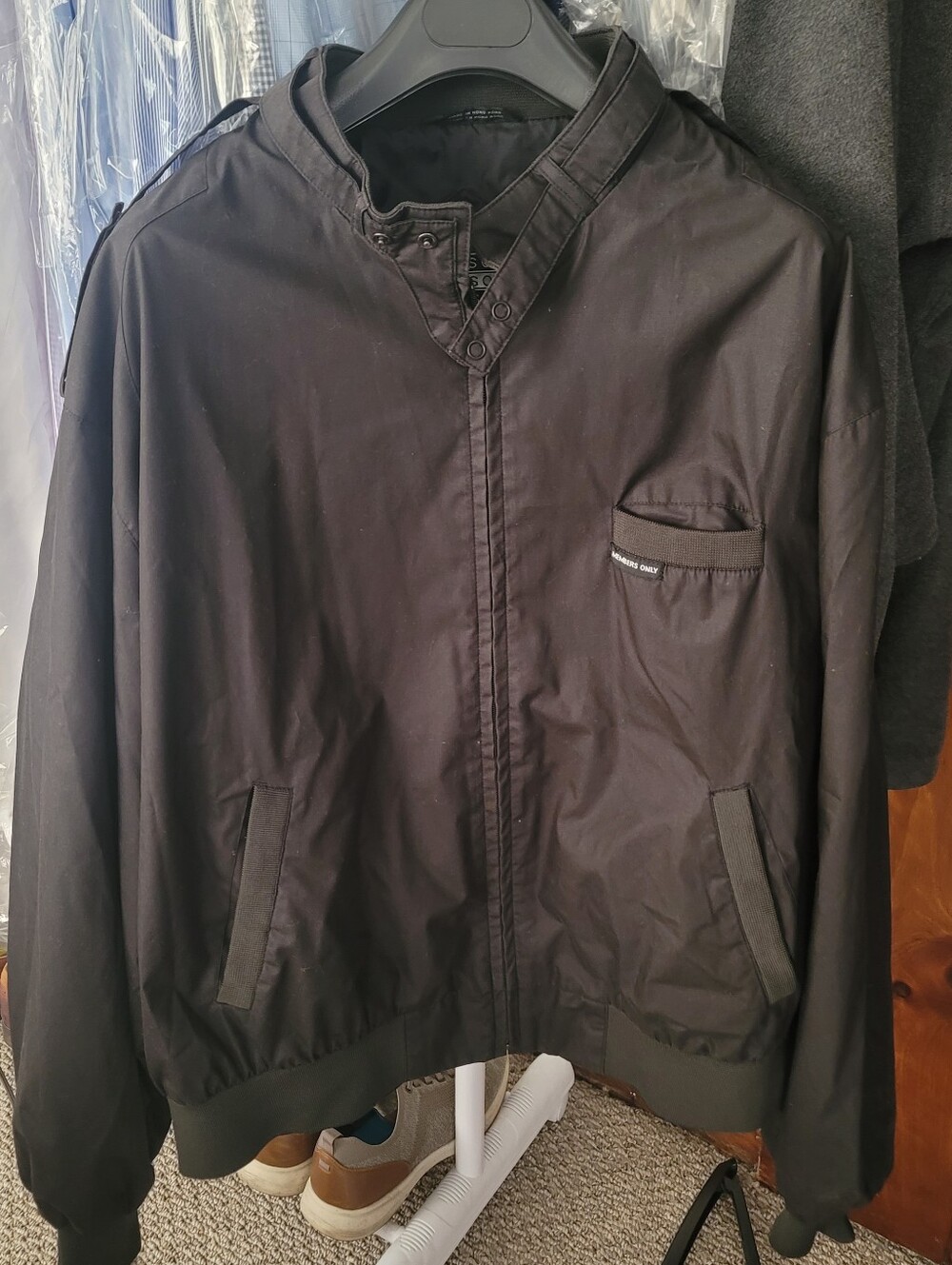 Members Only Charcoal Windbreaker Jacket